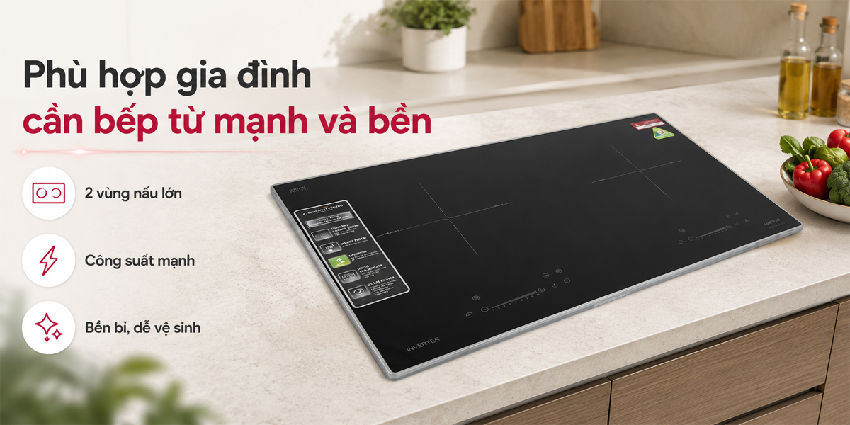 Bếp từ Hafele HC-I7326B phù hợp nhu cầu nấu ăn gia đình hiện đại