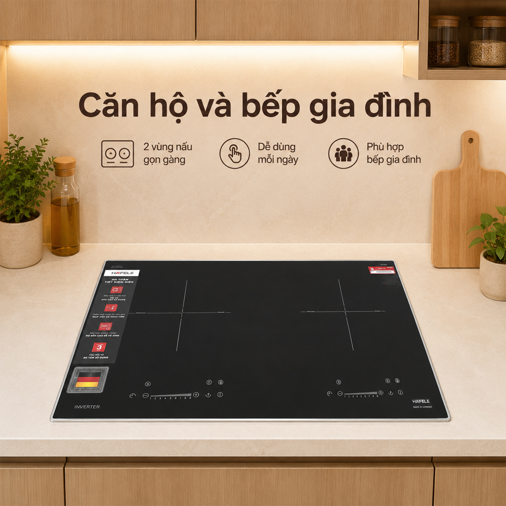 Bếp từ Hafele HC-I7326B trong căn hộ hiện đại
