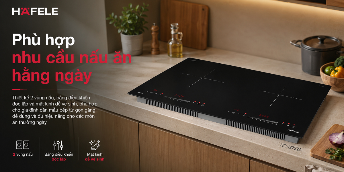 Bếp từ Hafele HC-I2732A phù hợp nhu cầu nấu ăn hằng ngày