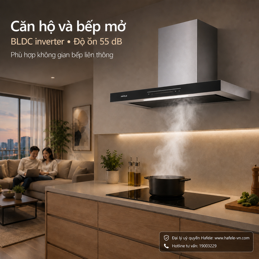 Máy hút mùi Hafele HC-W705B cho căn hộ và bếp mở