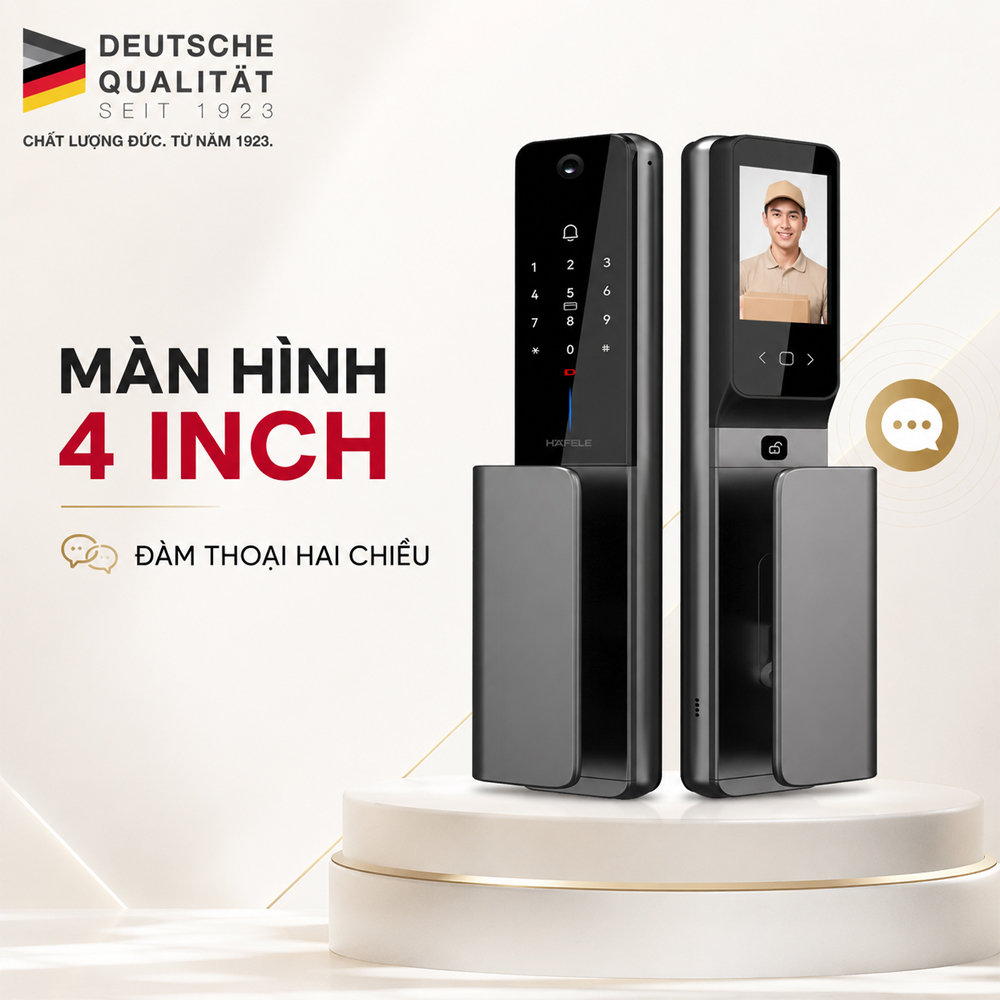 Màn hình 4 inch và đàm thoại video hai chiều trên Häfele Horizon PP2501W