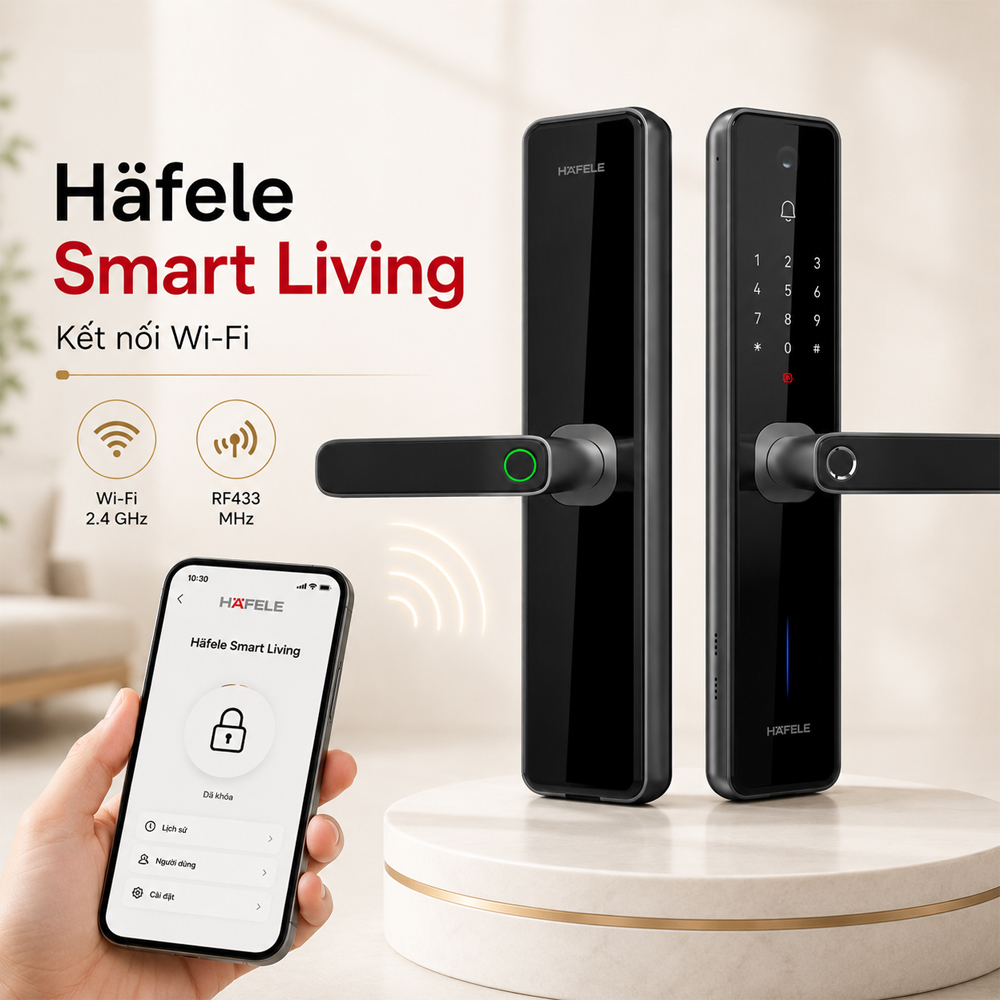 Häfele Smart Living kết nối Wi-Fi với khóa Zenith ML2501W