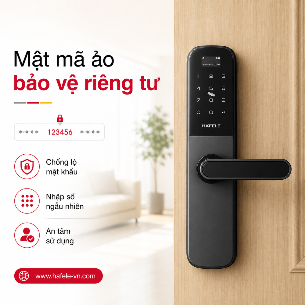 Tính năng mật mã ảo trên khóa điện tử Häfele DL6000