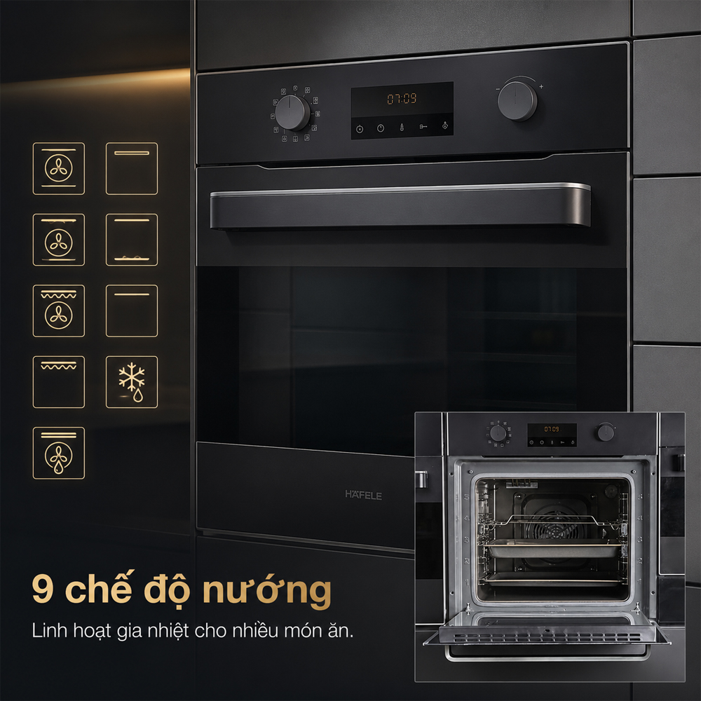 9 chế độ nướng của lò Häfele HO-KT60A9