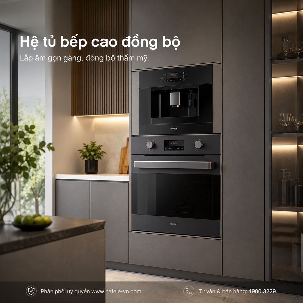 Häfele HO-KT60A9 lắp âm trong hệ tủ bếp cao