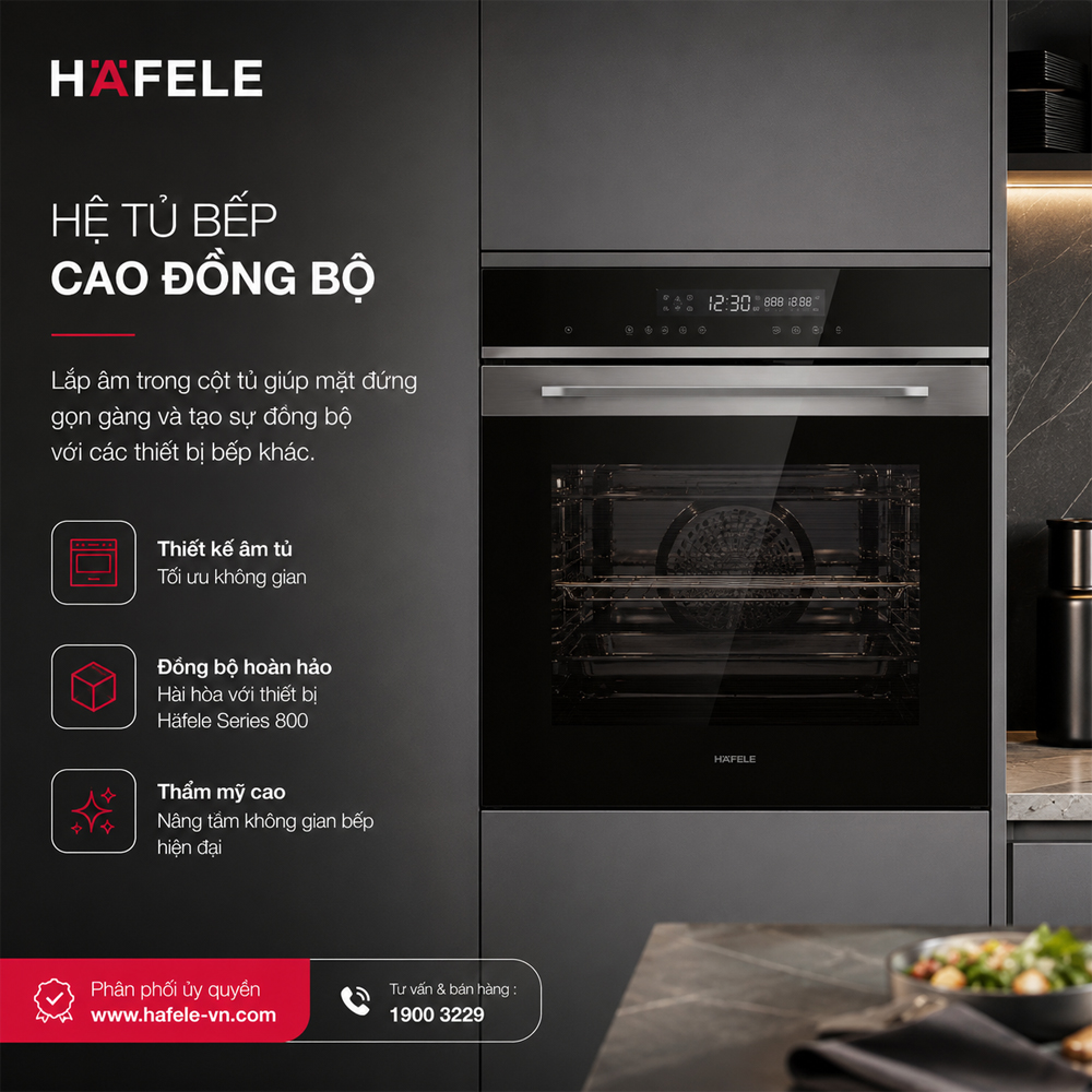 Häfele HO-8T72A lắp âm trong hệ tủ bếp cao