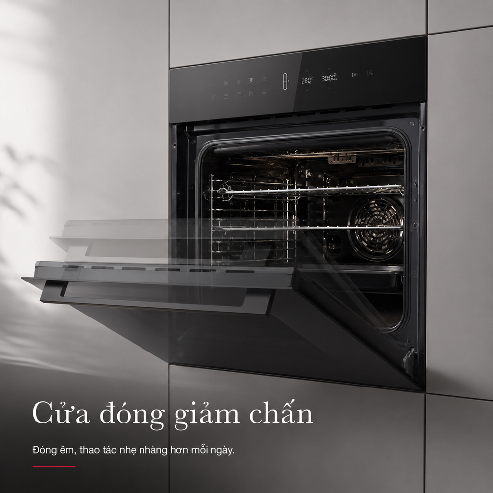 Cửa đóng giảm chấn của lò nướng Häfele HO-6T70A