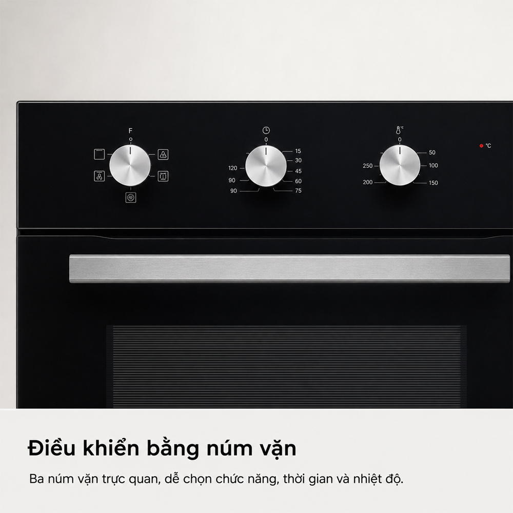 Bảng điều khiển núm vặn của lò Häfele HO-2K65A
