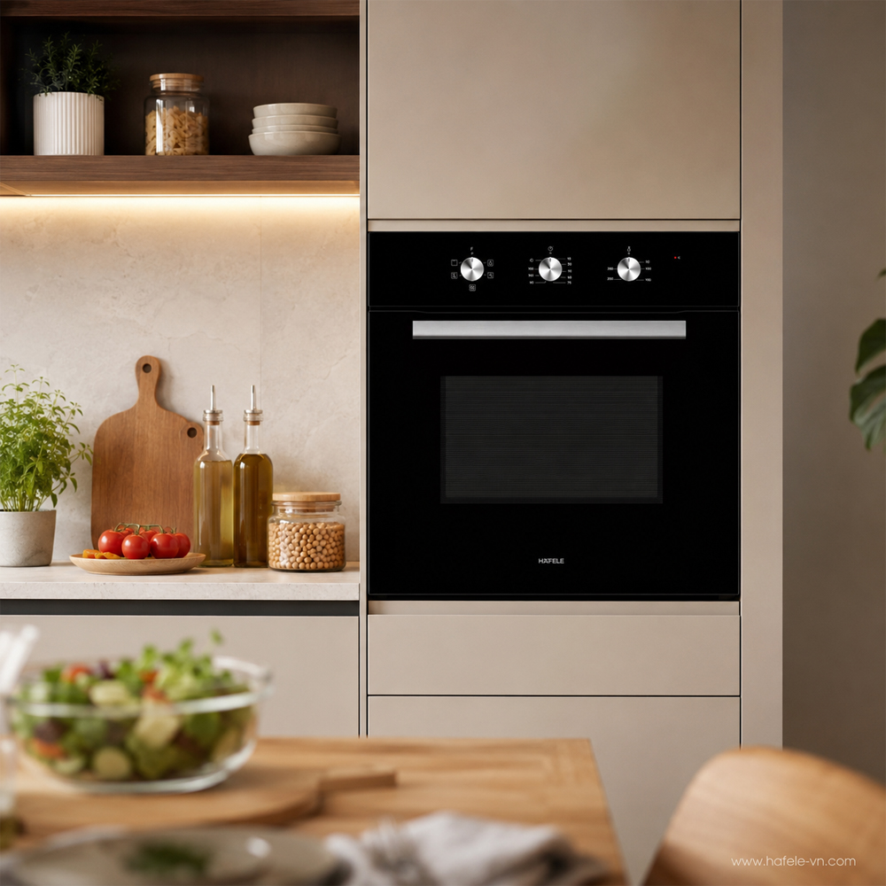 Häfele HO-2K65A lắp âm trong hệ tủ bếp cao