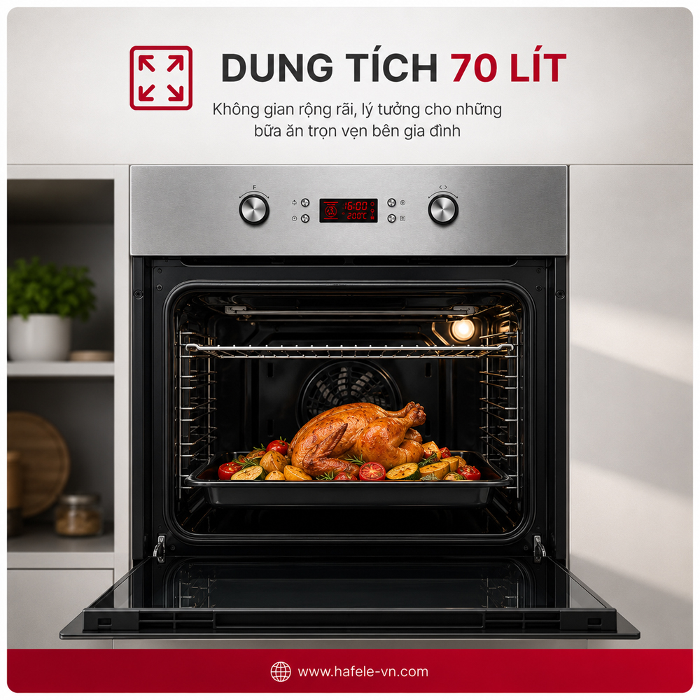 Khoang lò Häfele HO-4KT70A dung tích 70 lít