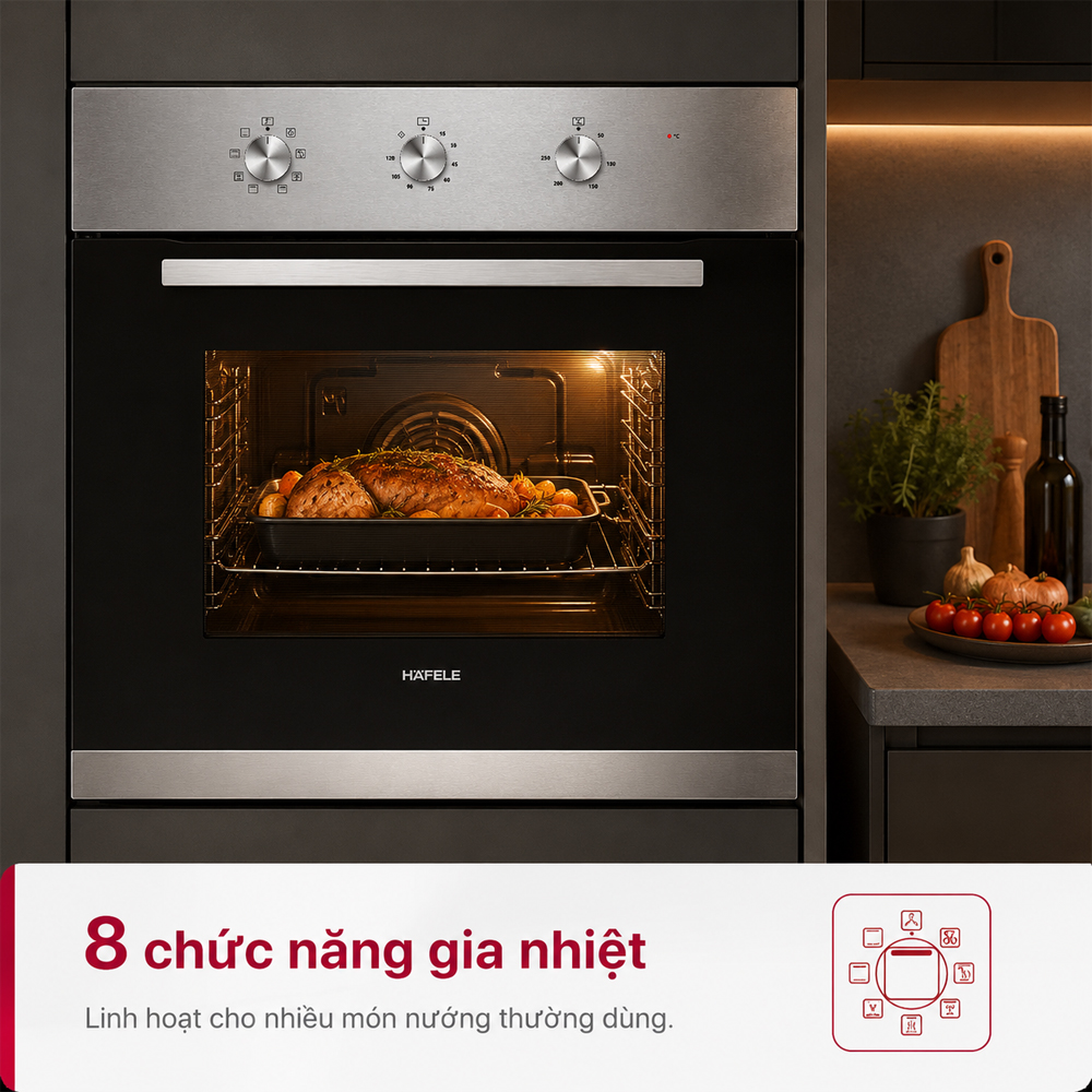 8 chức năng gia nhiệt của lò Häfele HO-4K70A