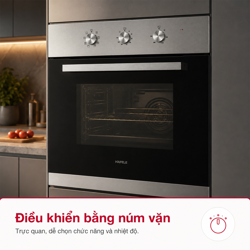 Bảng điều khiển núm vặn của lò Häfele HO-4K70A