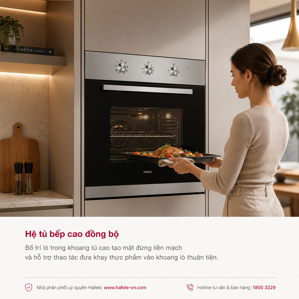 Häfele HO-4K70A lắp âm trong hệ tủ bếp cao