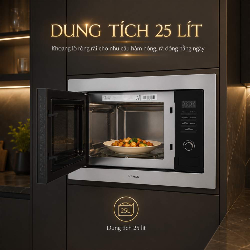 Khoang lò vi sóng Häfele HM-B38A dung tích 25 lít