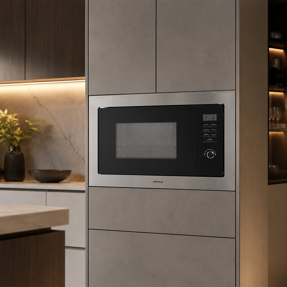 Lò vi sóng kết hợp nướng Häfele HM-B38A trong bếp cần tối ưu mặt bàn