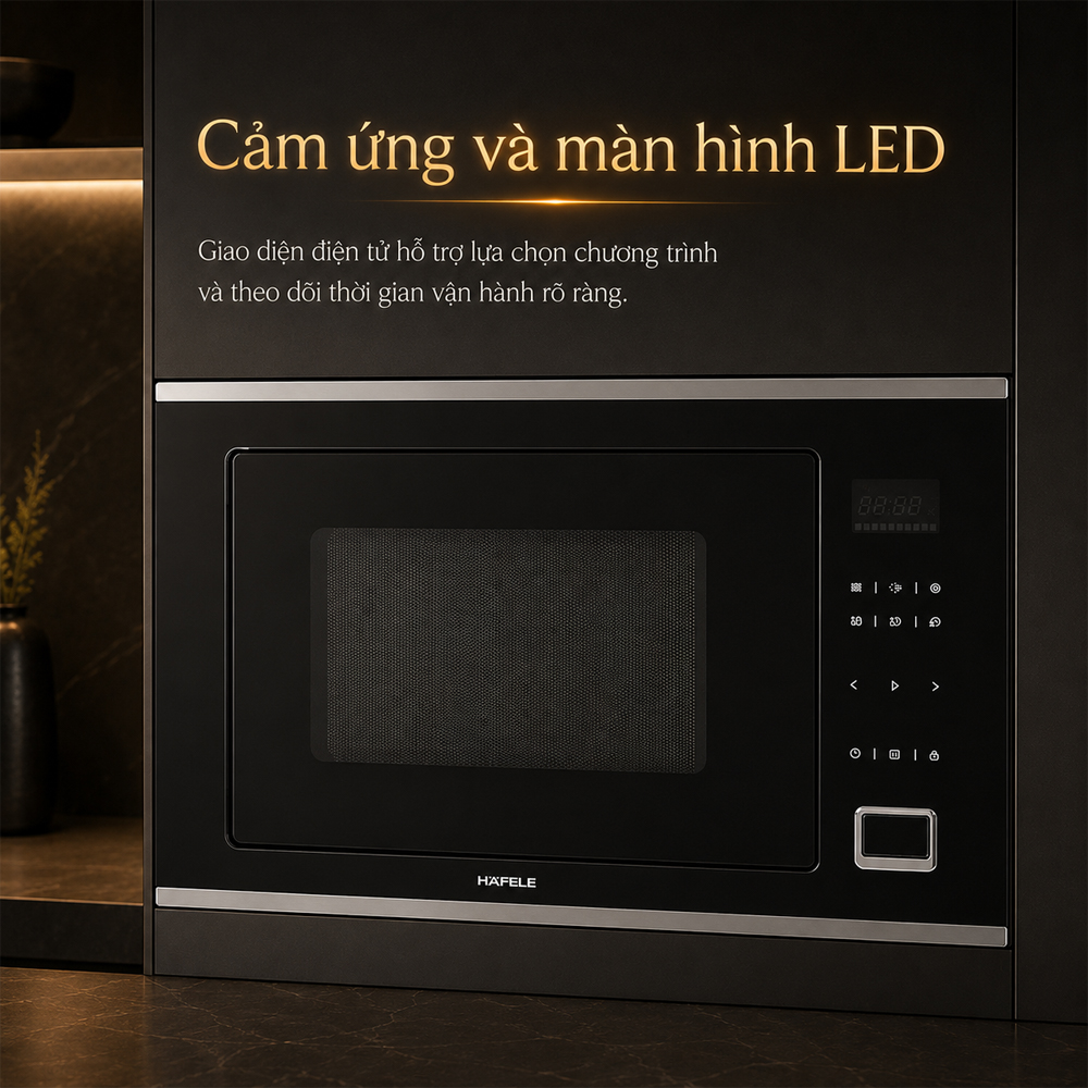 Bảng điều khiển cảm ứng và màn hình LED của Häfele HM-B38C