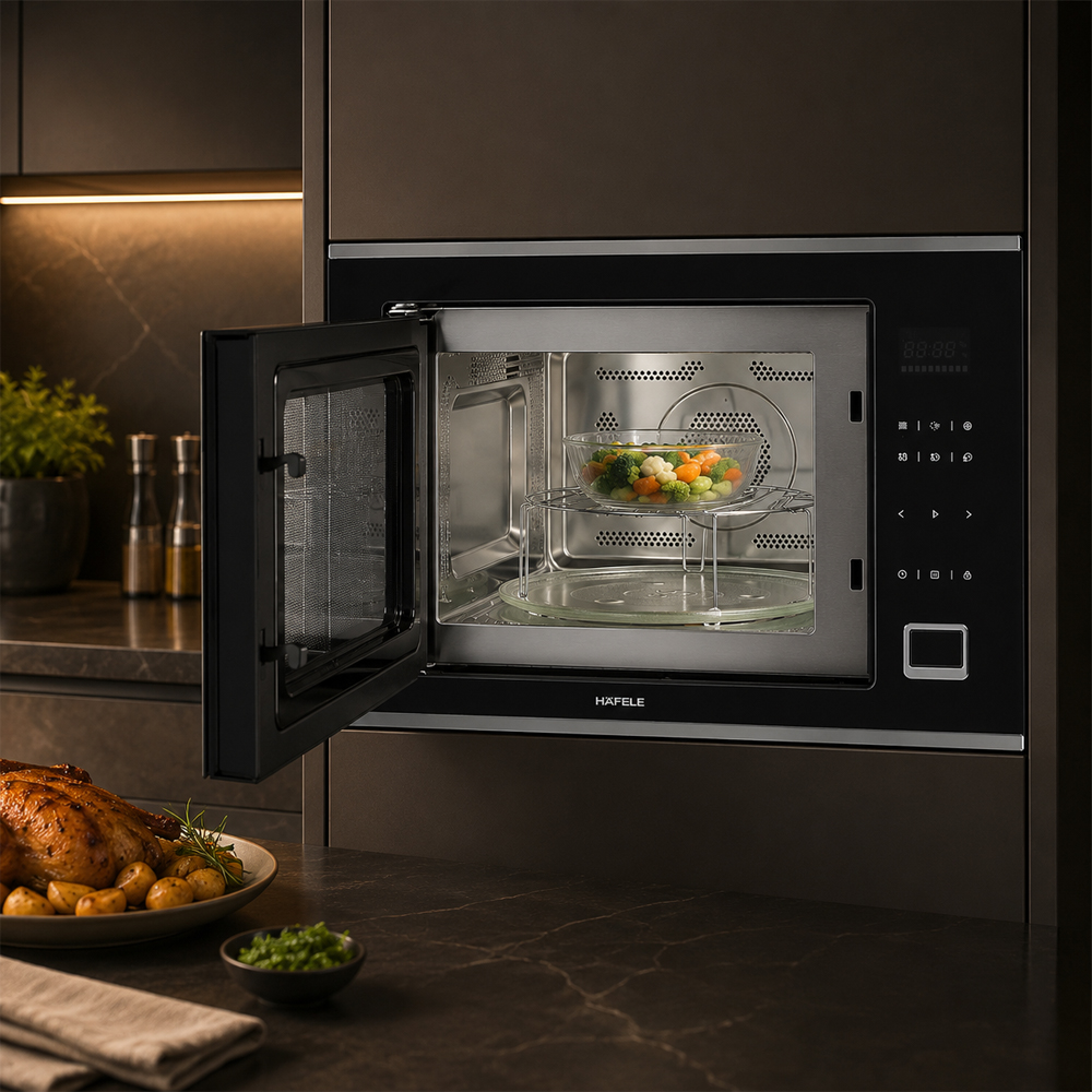Lò vi sóng Häfele HM-B38C lắp âm trong cột tủ thiết bị 60 cm