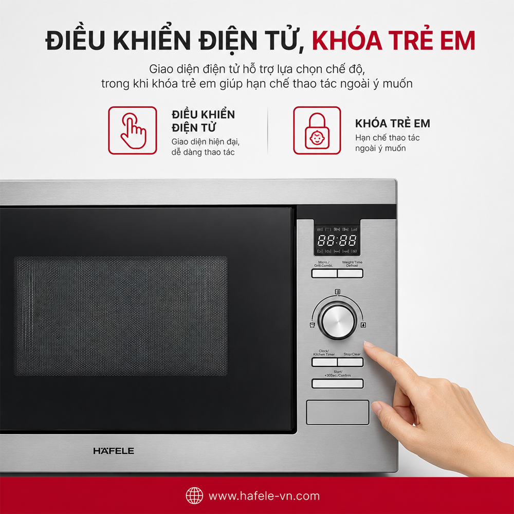 Điều khiển điện tử và khóa trẻ em của Häfele HM-B38D
