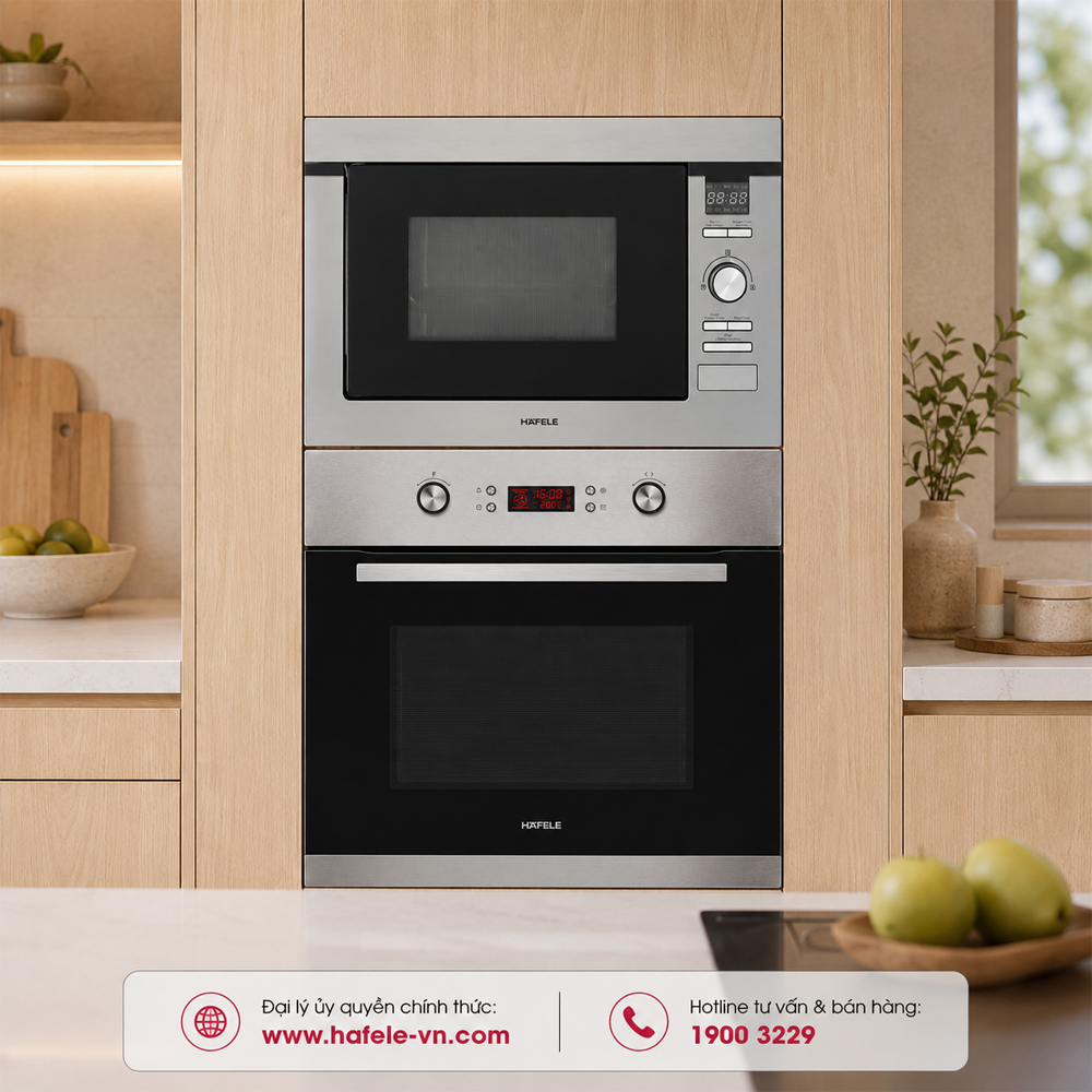 Lò vi sóng kết hợp nướng Häfele HM-B38D lắp âm trong cột tủ thiết bị