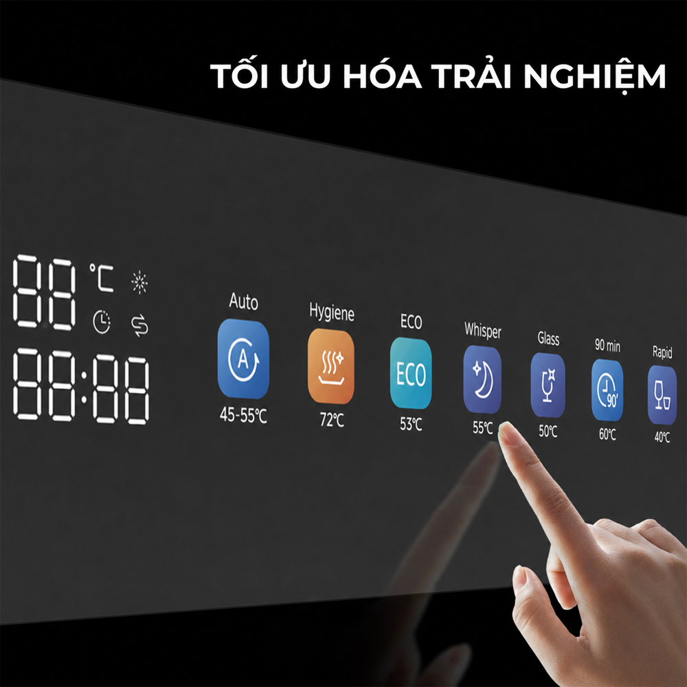 Turbo AirPro và đèn UV trên máy rửa chén Häfele 538.21.362