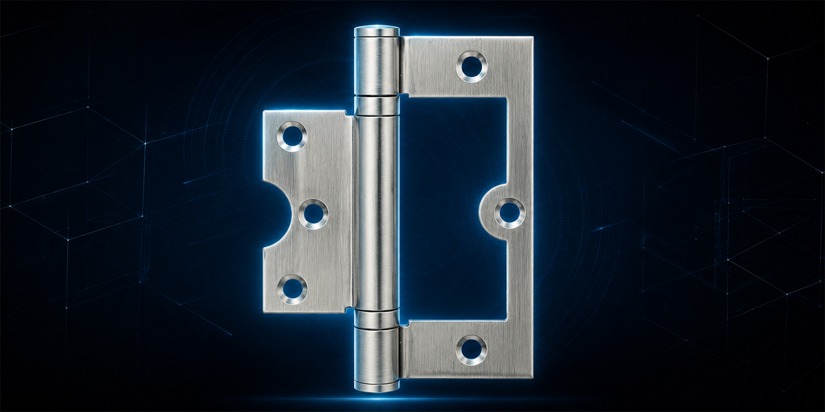 Bề mặt inox 304 mờ của bản lề âm dương Häfele 926.22.103