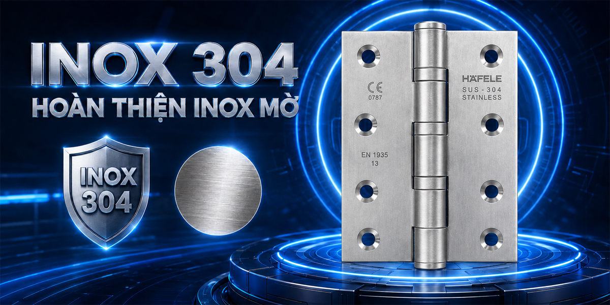 Inox 304 mờ của bản lề lá Häfele 926.98.020