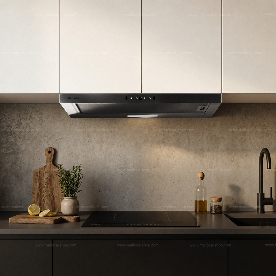 Máy hút mùi âm tủ Malloca MH800TC Aura Black