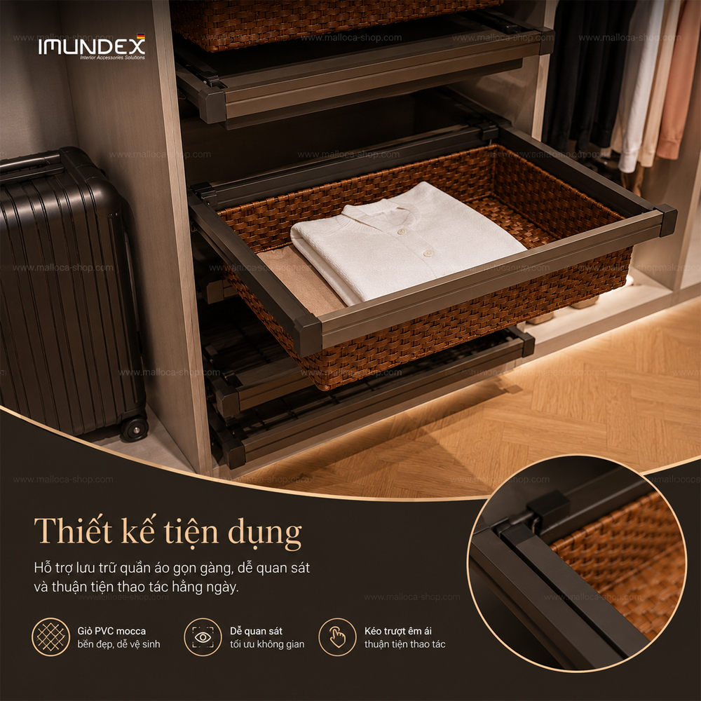 Kích thước rổ quần áo Imundex 7902101
