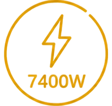 Icon tổng công suất 7400w Malloca MI784ITG