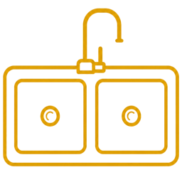 Icon chậu rửa 2 hố