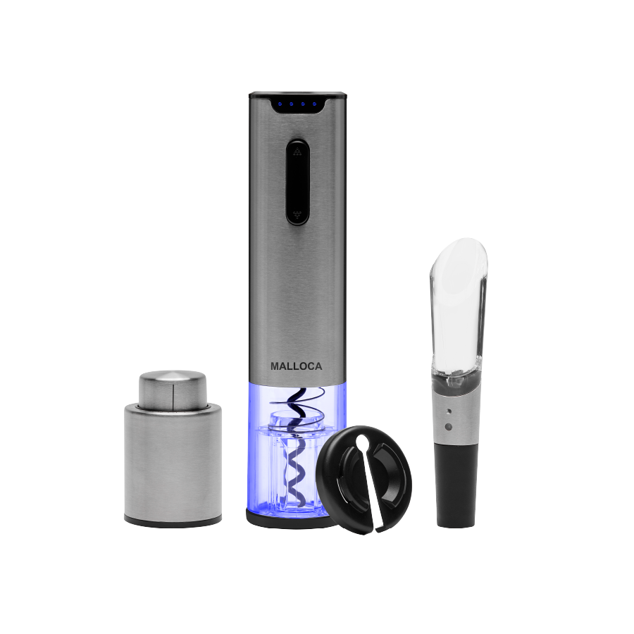 Bộ khui rượu điện Malloca MWO-KP3 tặng kèm MWC20BG