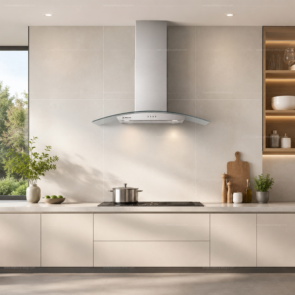 Kích thước kỹ thuật máy hút mùi Malloca DELTA K890V
