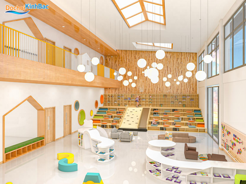 Không gian thư viện, phòng đọc được thiết kế hợp lý, khoa học