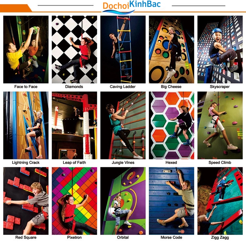 Leo núi thể thao với những biến thể khác nhau