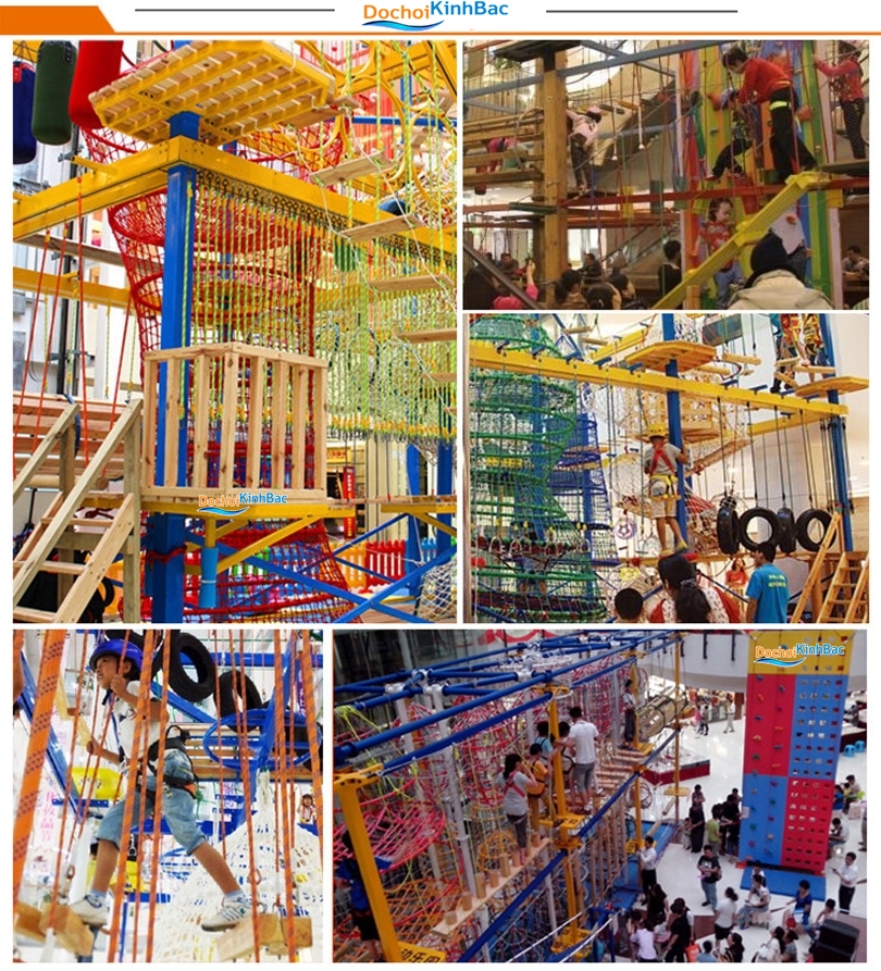 Khu vui chơi mạo hiểm được thiết kế đảm bảo an toàn