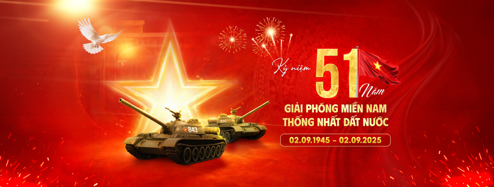 Bộ nhận diện hưởng ứng ngày Giải phóng Miền Nam, thống nhất đất nước 30.4