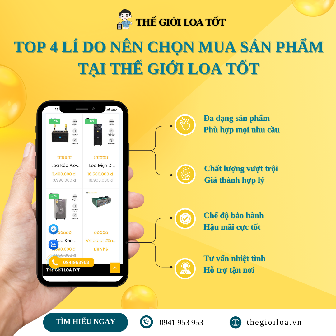 Top 4 lí do nên mua hàng tại Thế Giới Loa Tốt