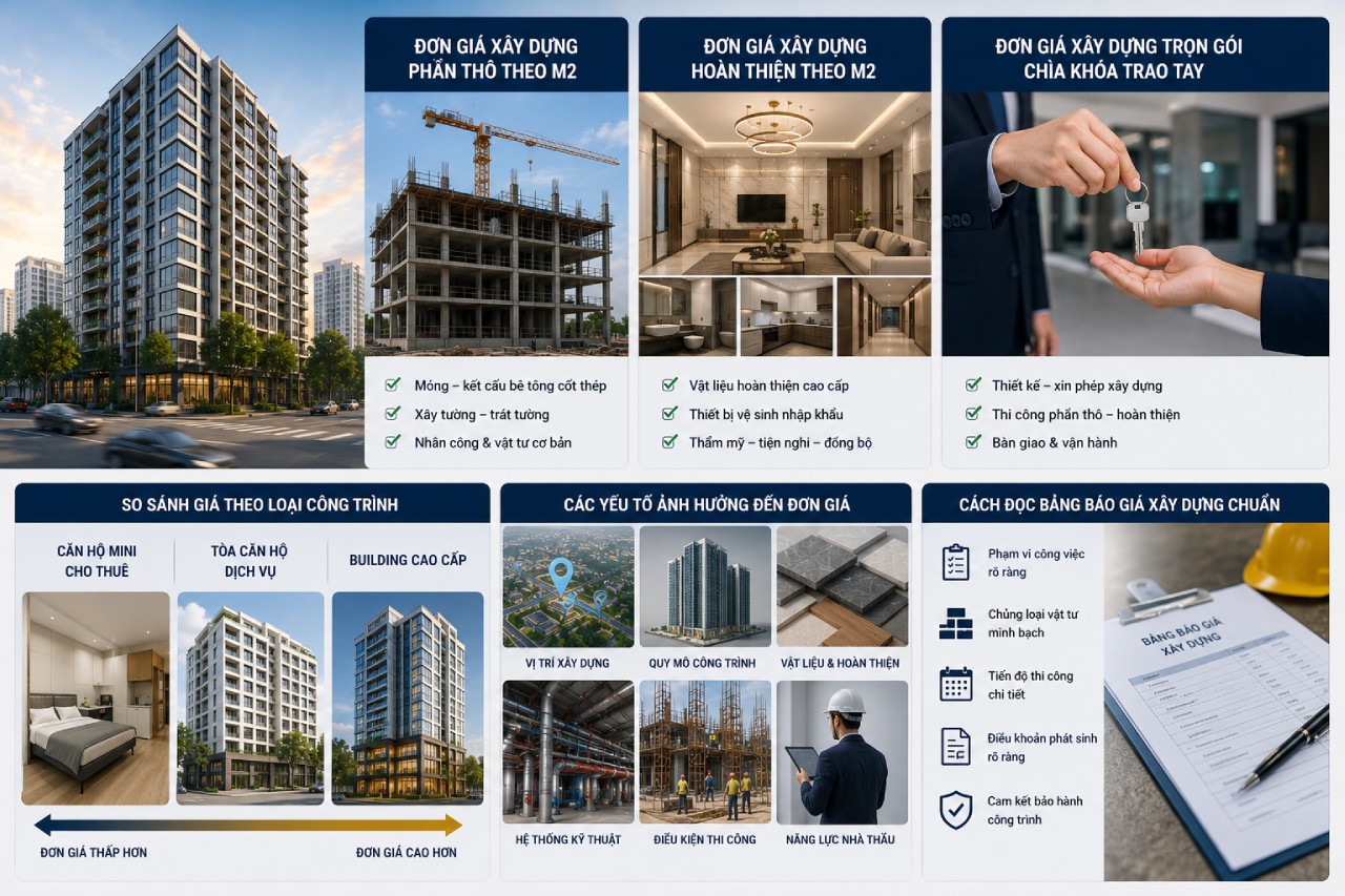 Giá Xây Dựng Căn Hộ Cao Cấp Theo m2 Bao Nhiêu