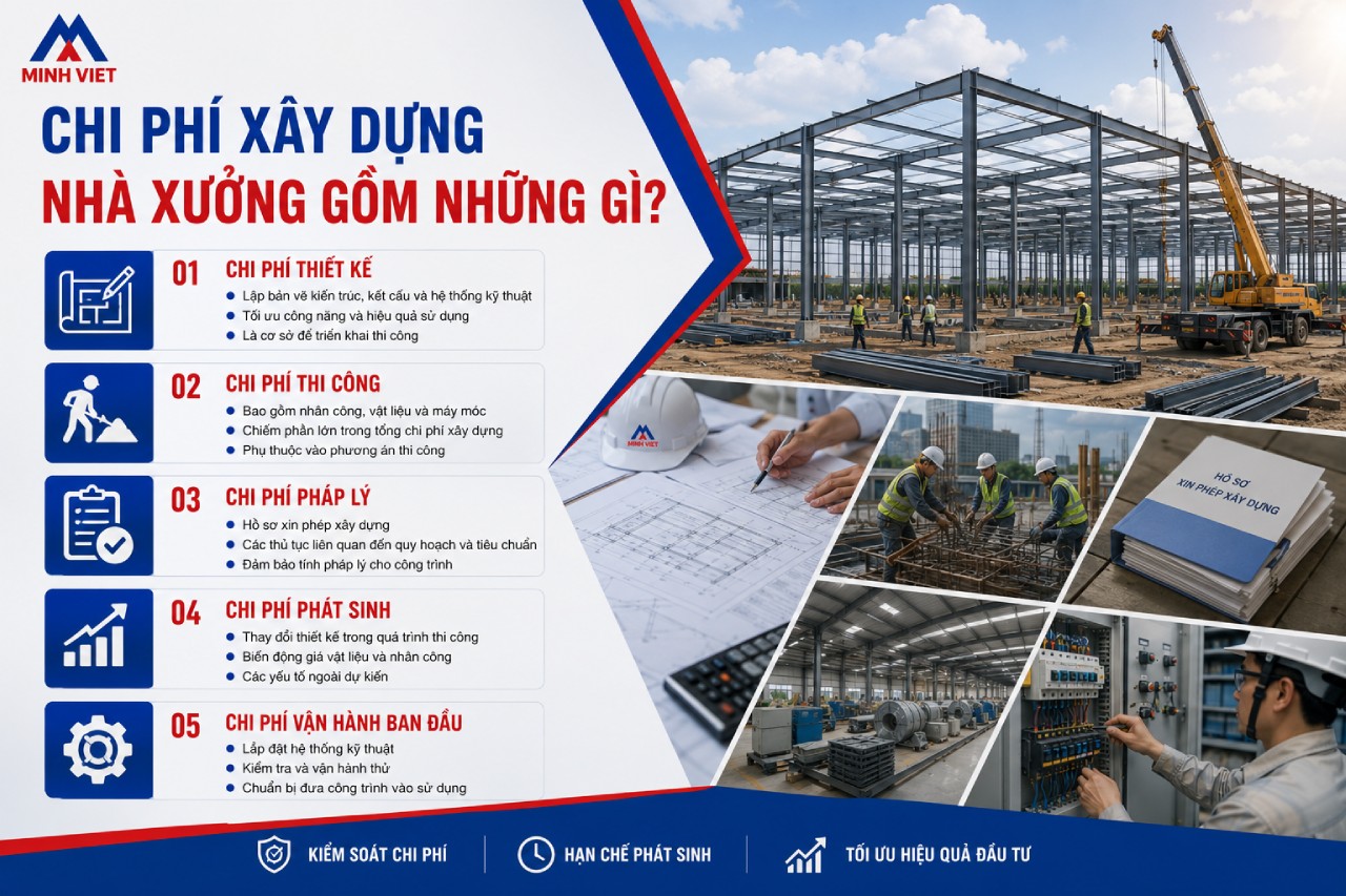 Chi phí xây dựng nhà xưởng gồm những gì?