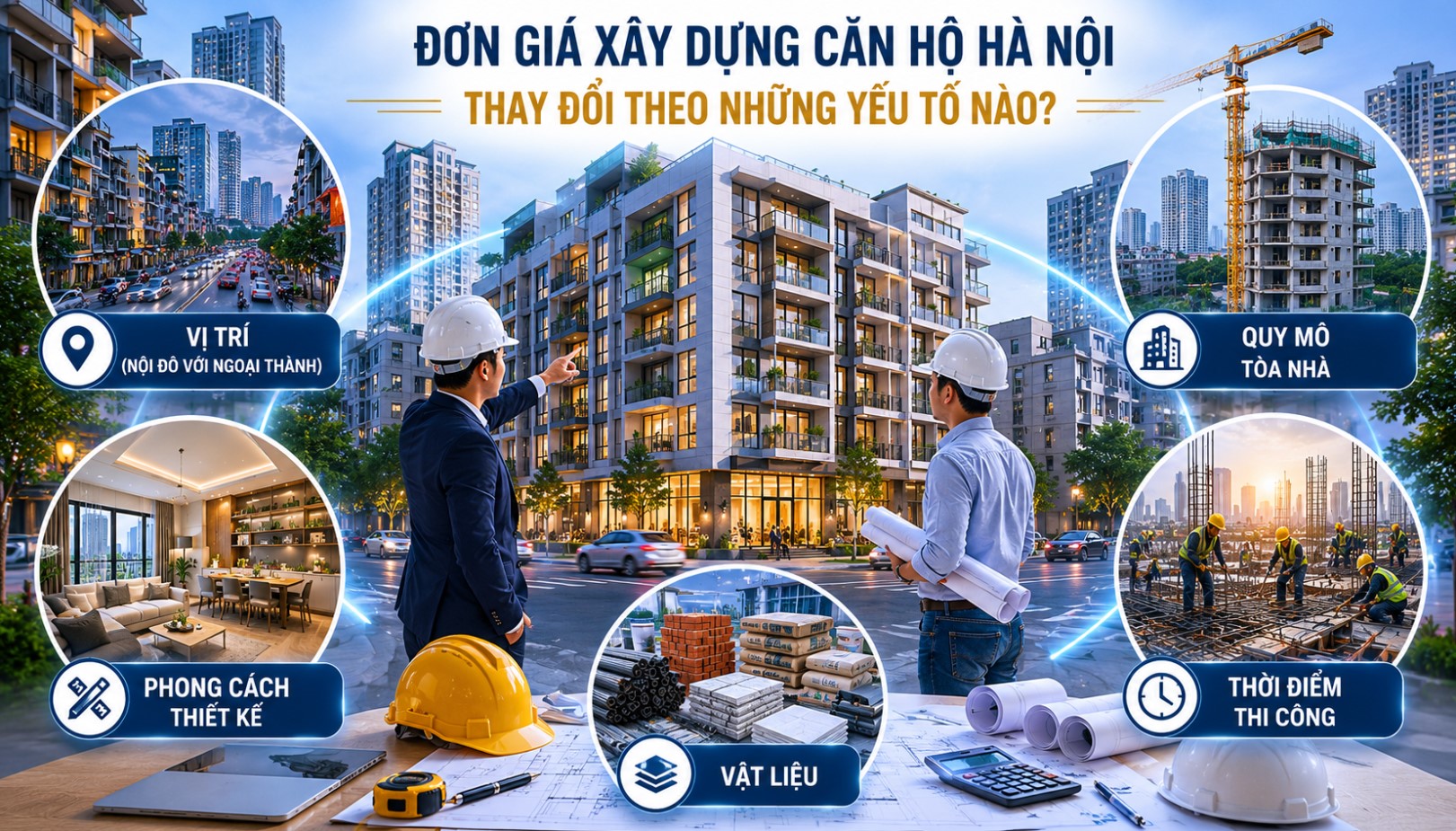 Đơn giá xây dựng căn hộ Hà Nội thay đổi theo những yếu tố nào?