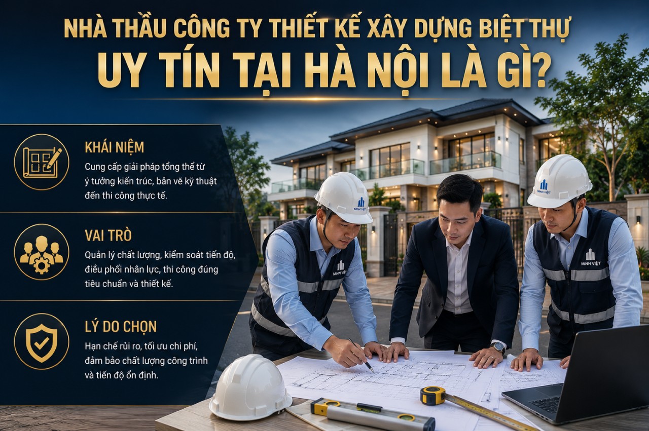 Nhà thầu công ty thiết kế xây dựng biệt thự uy tín tại Hà Nội là gì