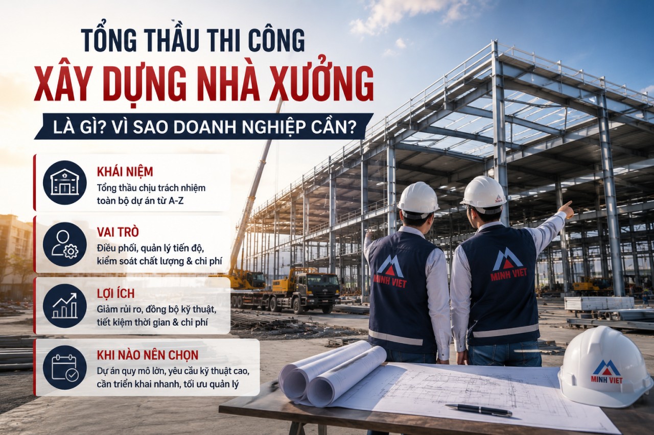 Tổng thầu thi công xây dựng nhà xưởng là gì Vì sao doanh nghiệp cần