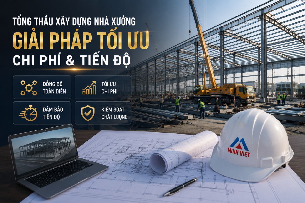 Tổng thầu xây dựng nhà xưởng - Giải pháp tối ưu chi phí & tiến độ