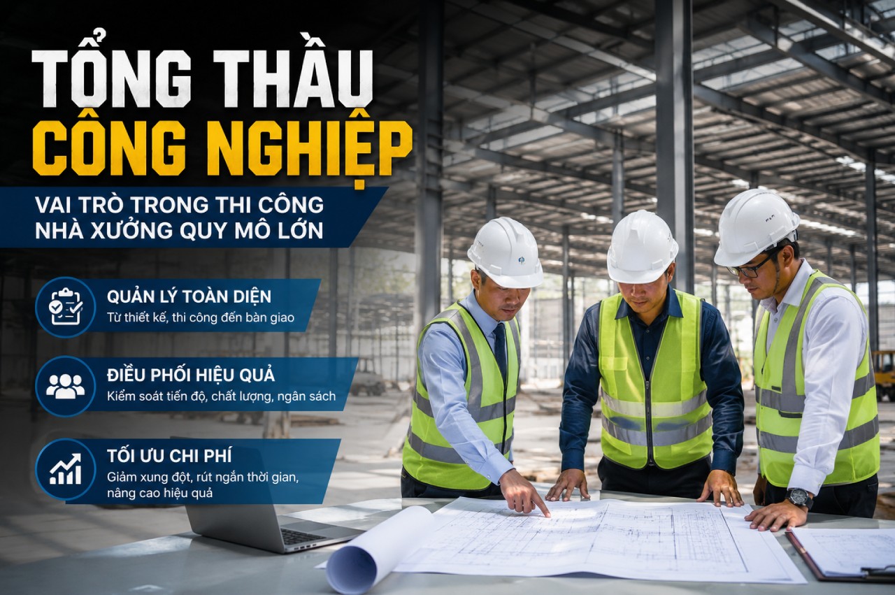 Tổng thầu công nghiệp là gì Vai trò trong thi công nhà xưởng quy mô lớn