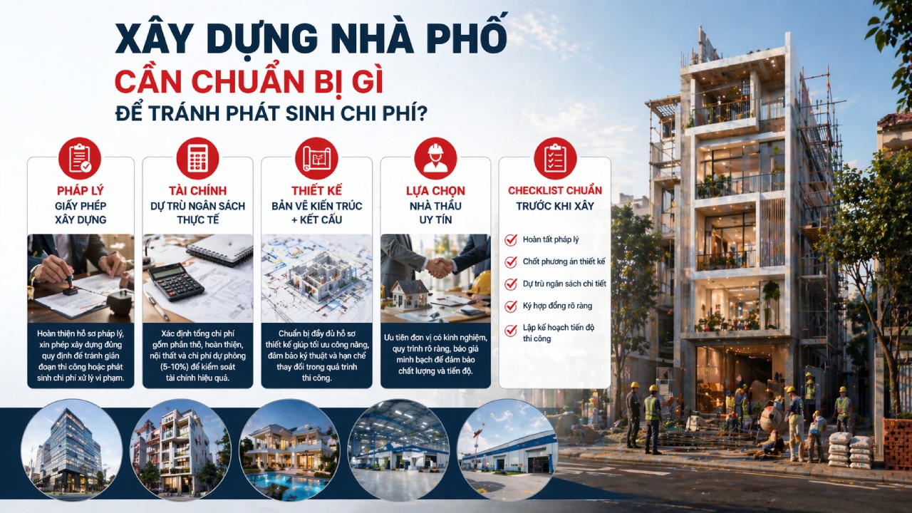 Xây dựng nhà phố cần chuẩn bị gì để tránh phát sinh chi phí?