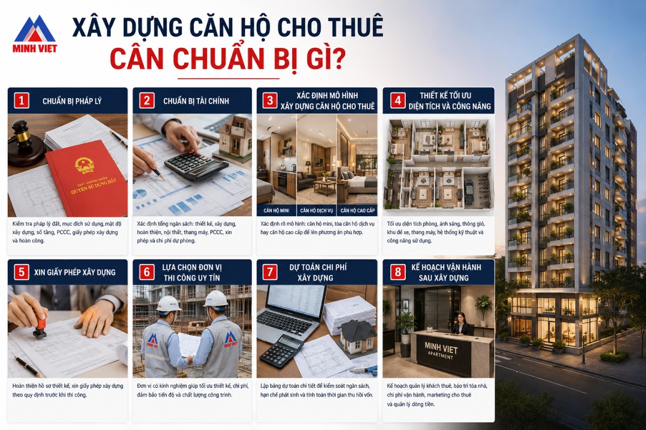 Xây Dựng Căn Hộ Cho Thuê Cần Chuẩn Bị Gì?