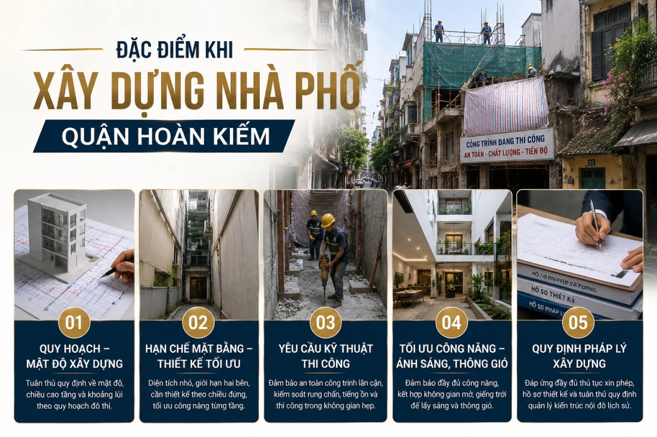 xây dựng nhà phố Quận Hoàn Kiếm