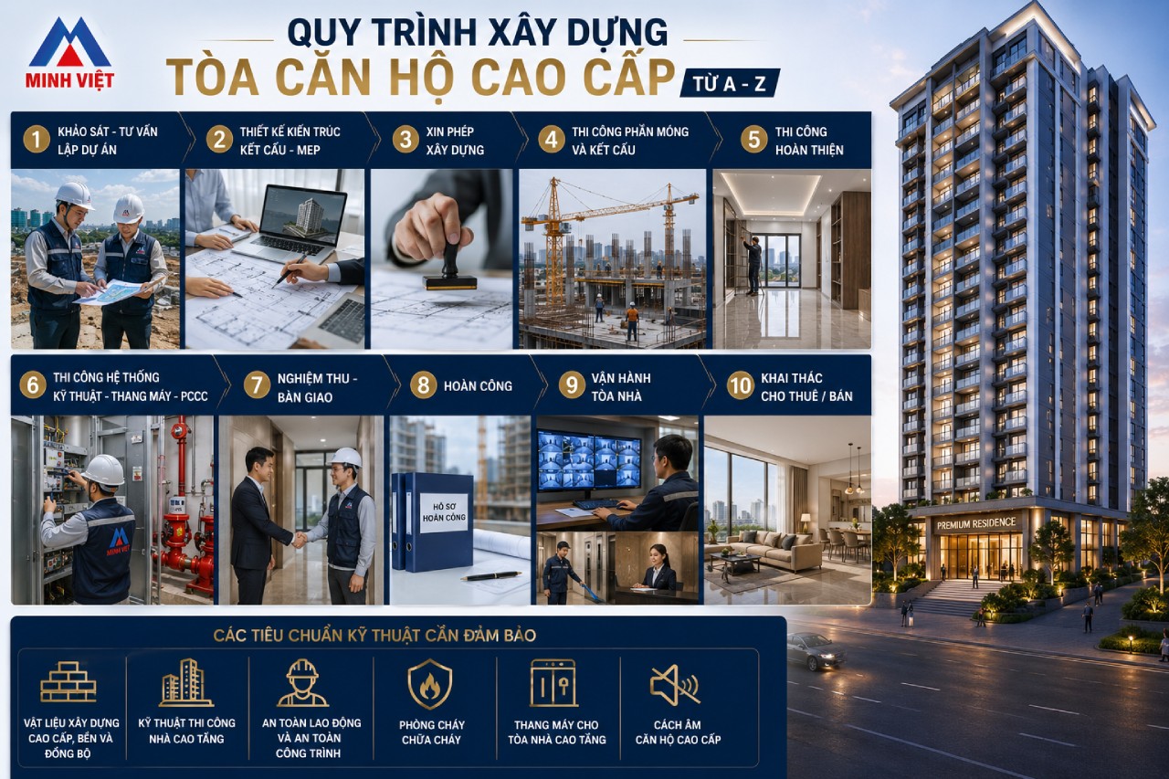 Quy Trình Xây Dựng Tòa Căn Hộ Cao Cấp Từ A - Z