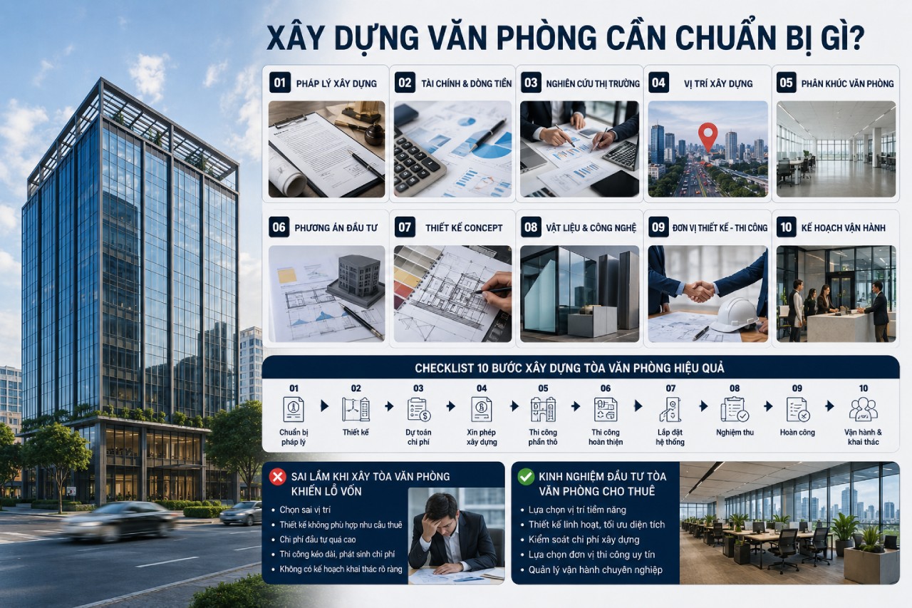 Xây Dựng Văn Phòng Cần Chuẩn Bị Gì?