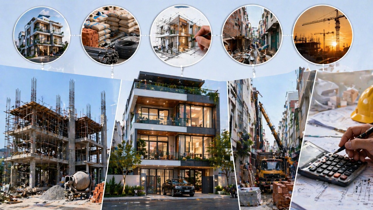 5 yếu tố ảnh hưởng trực tiếp đến chi phí xây nhà